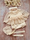 The Little Olivia Heirloom: Newborn Soft Tulle Lace Romper