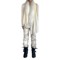 Image 3 of TIBETAN GOAT FUR SCARF (WHITE)