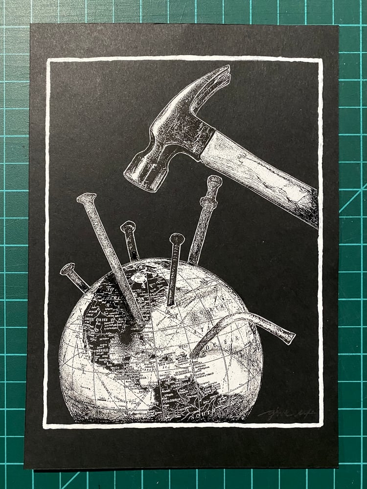 Image of 'hammered' original collage