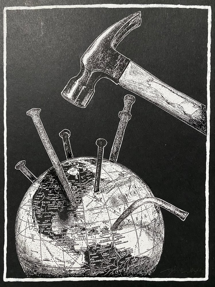 Image of 'hammered' original collage