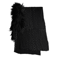 Image 1 of TIBETAN GOAT FUR SCARF (BLACK)