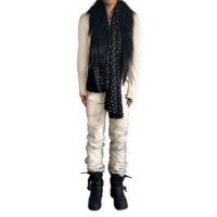 Image 3 of TIBETAN GOAT FUR SCARF (BLACK)