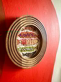 Image 3 of Fiber Fishes Framed Embroidery