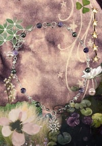 Image 1 of Amythyst sun necklace set