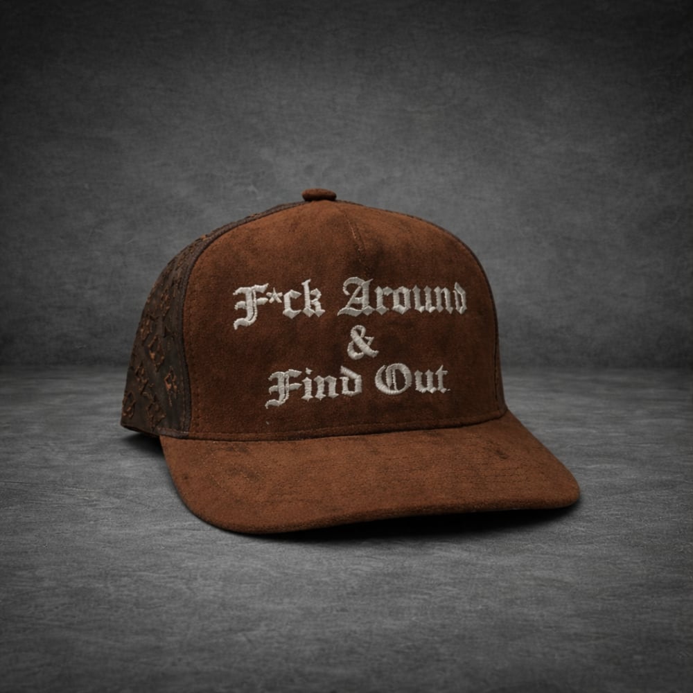 Image of F*ck Around & Find Out SnapBack brown hat 