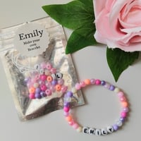DIY Personalised Bracelet Kit – Make Your Own Bracelet, Kids Party Favour, Kids Activity