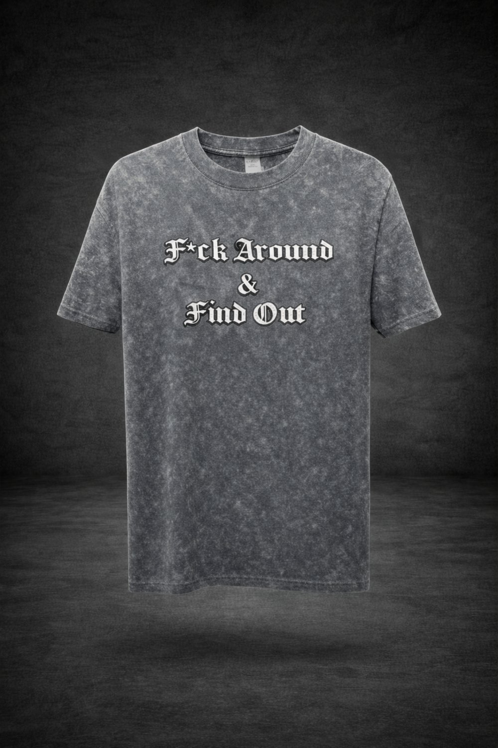 Image of F*ck around & find out washed tee grey 