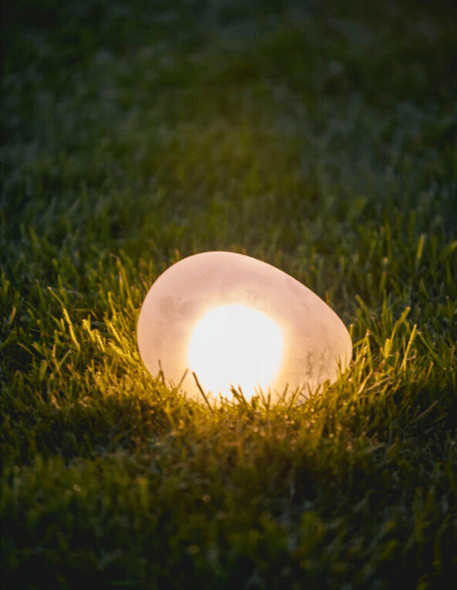 Image of Solar Glass Pebble Light