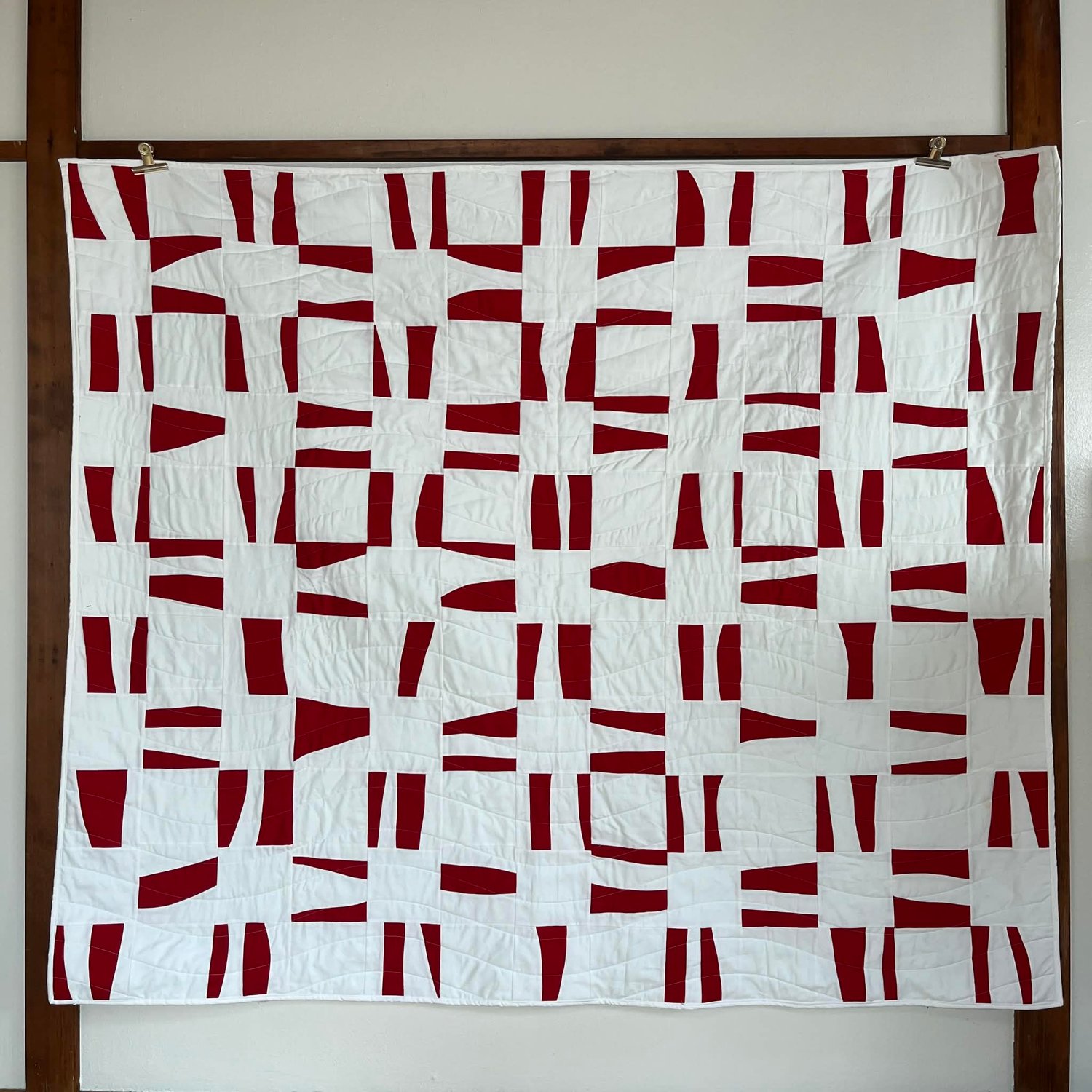 Image of Deconstructed two color Improv Quilt