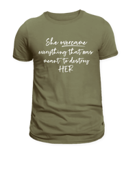 Image 1 of "She Overcame" T-Shirt (Various Colors)