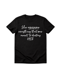 Image 2 of "She Overcame" T-Shirt (Various Colors)