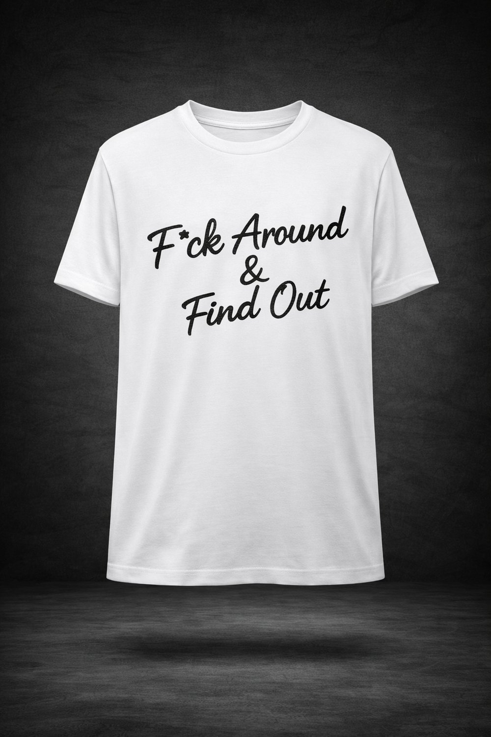 Image of F*ck around & find out washed tee white