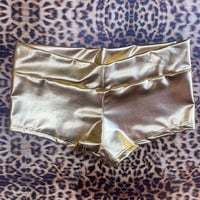 Image 1 of ⋆˖⁺‧₊☽gold booty shorts various sizes☾₊‧⁺˖⋆