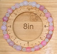 Pink & White Jade Beaded Bracelet