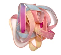 Image 2 of 1PC. PIXIE DUST 42" hand dyed wrist wrap bracelet silk ribbon//Yoga wrist wrap bracelet ribbon
