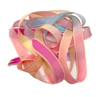 Image 1 of 1PC. PIXIE DUST 42" hand dyed wrist wrap bracelet silk ribbon//Yoga wrist wrap bracelet ribbon