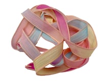 Image 4 of 1PC. PIXIE DUST 42" hand dyed wrist wrap bracelet silk ribbon//Yoga wrist wrap bracelet ribbon