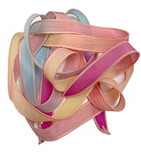 Image 5 of 1PC. PIXIE DUST 42" hand dyed wrist wrap bracelet silk ribbon//Yoga wrist wrap bracelet ribbon