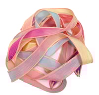 Image 6 of 1PC. PIXIE DUST 42" hand dyed wrist wrap bracelet silk ribbon//Yoga wrist wrap bracelet ribbon