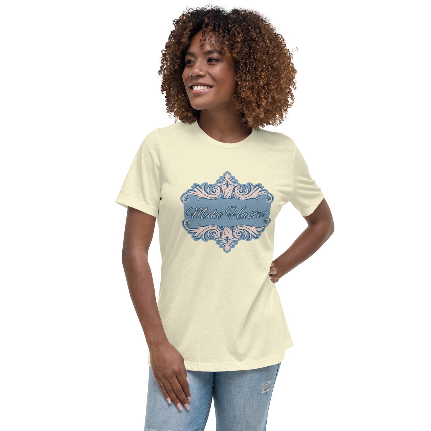 Image of Women's Relaxed T-Shirt Make haste! Bridgerton inspired 