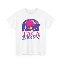 Image 2 of Taco Bell Parody Tee — "Taca Bron" Retro Fast-Food Logo T-Shirt