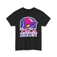 Image 1 of Taco Bell Parody Tee — "Taca Bron" Retro Fast-Food Logo T-Shirt