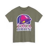 Image 3 of Taco Bell Parody Tee — "Taca Bron" Retro Fast-Food Logo T-Shirt