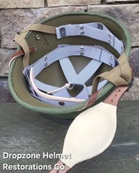 Image 2 of  Repro WWII Hawley M2 Airborne Helmet liner Rayon Webbing. 