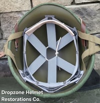Image 4 of  Repro WWII Hawley M2 Airborne Helmet liner Rayon Webbing. 