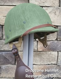 Image 7 of  Repro WWII Hawley M2 Airborne Helmet liner Rayon Webbing. 