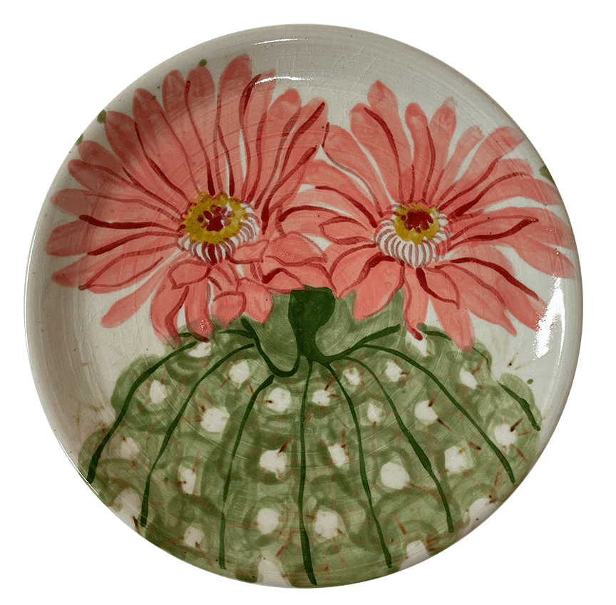 Image of Cactus Two Flowers medium plate