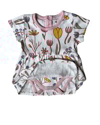 Image 4 of Monica + Andy Floral Onesie Dress-6-9m