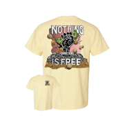 Currency Crew Nothing Is Free Short Sleeve Tee Cream