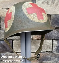 Image 3 of WWII US Army Helmet, 4 Panel Medic. M1 Helmet.