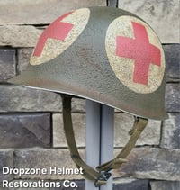 Image 1 of WWII US Army Helmet, 4 Panel Medic. M1 Helmet.