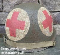 Image 7 of WWII US Army Helmet, 4 Panel Medic. M1 Helmet.