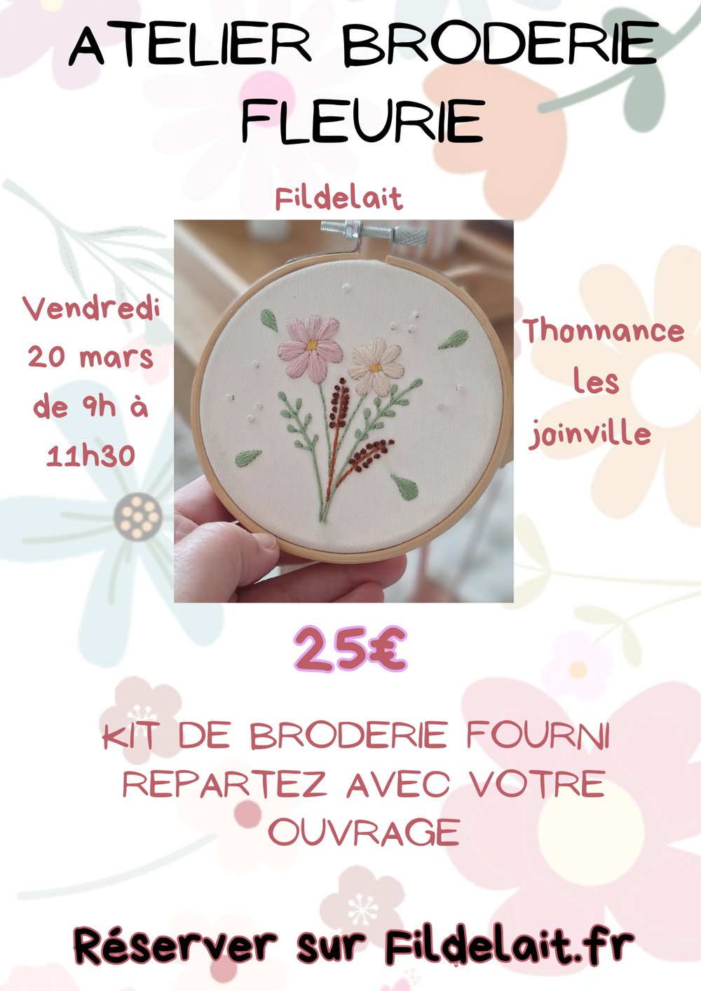 Image of ATELIER BRODERIE FLEURIE 