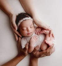 Image 7 of Penny Knit Romper bow white with tieback