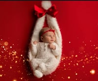 Image 3 of Boucle Knit romper newborn 