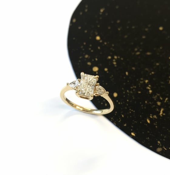 Image of Preloved Lab Diamond Trio Engagement Ring