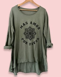 Image 2 of MAS AMOR ϟ HANDRINTED UNISEX LONGSLEEVE  ϟ ONESIZED ϟ COTTON SHIRT