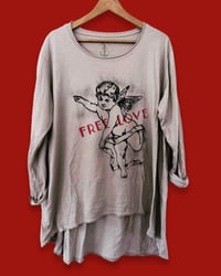 Image 2 of Copy of MAS AMOR ϟ HANDRINTED UNISEX LONGSLEEVE  ϟ ONESIZED ϟ COTTON SHIRT