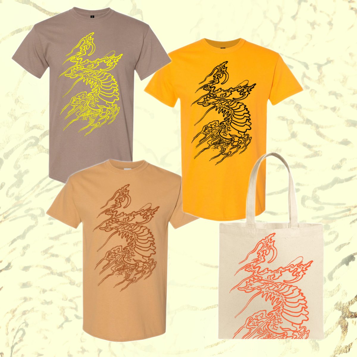 BROWN TEE AND TOTE BAG