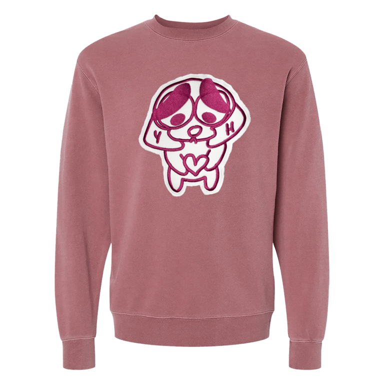 GARMENT DYED CREWNECK (MAROON)