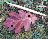 Oak leaf hair barrette 