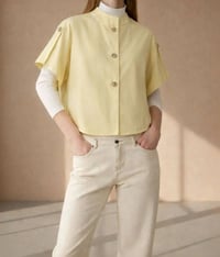 Short Sleeve Minimal Jacket — Yellow