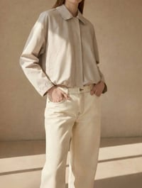 Cropped Trench Jacket —Beige