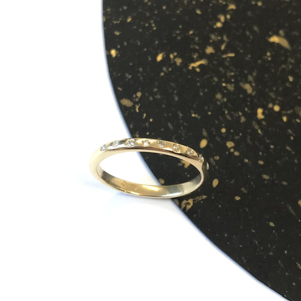 Image of Diamond flush set ring