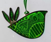 green glass bird