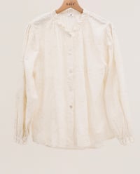Embroidered Cotton Blouse — Ecru